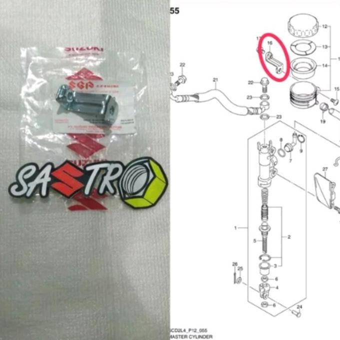 ready  bracket reservoir tank braket minyak tabung rem belakang satria fu ori