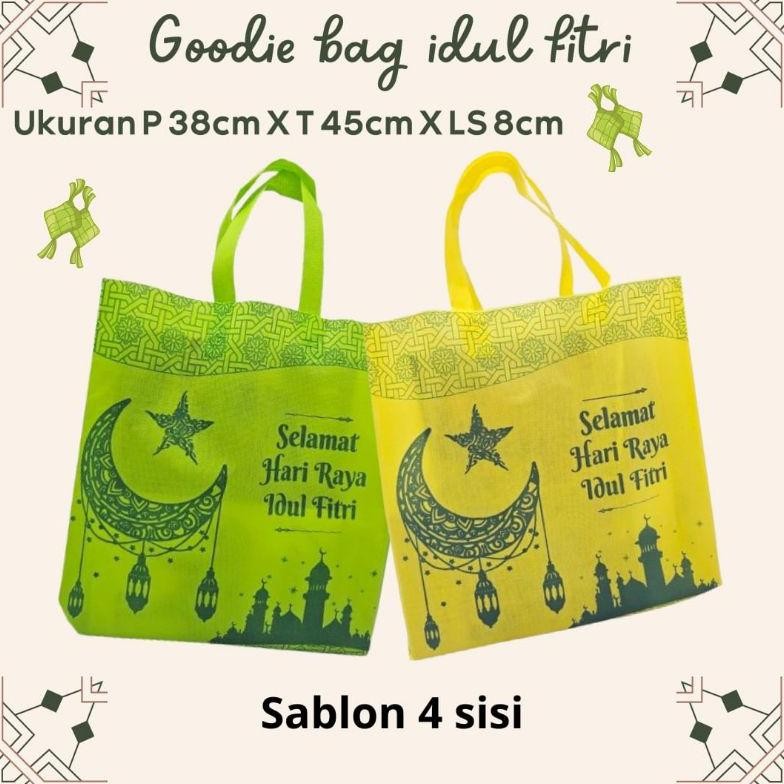 

y-76 fb-43 (Lusinan 12 Pcs)Goodiebag Lebaran 2025-Goodiebag Idul Fitri-Tas Spundbond Lebaran-Tas Idul Fitri-Lebaran Series Lusinan Original Hemat