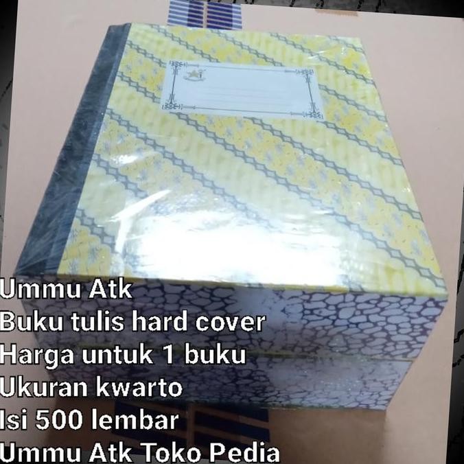 

Buku tulis hard cover kwarto 500 lembar
