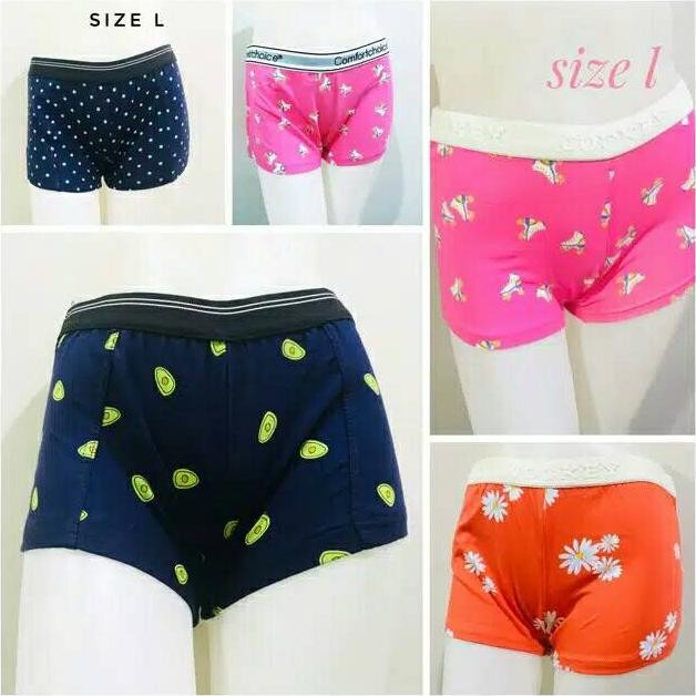 Boxer Wanita | Cd Boxer Cewek | Cd Wanita Murah M,L,Xl,Xxl
