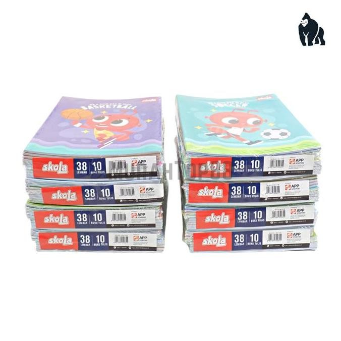 

Buku Tulis SKOLA 38 Lembar Murah / Buku Sekolah Anak Bergaris Karakter Sidu Sinar Dunia [PER PACK ISI 10 PCS]