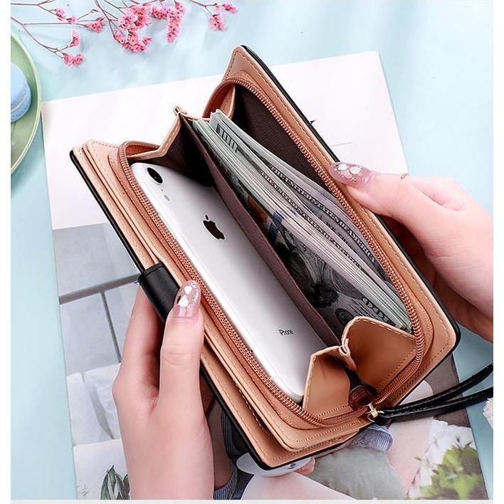 Dompet Wanita Dompet Panjang Wanita  Korea Kulit Fashion Scaly Murah Lipat Abg Batam Premium Mewah D
