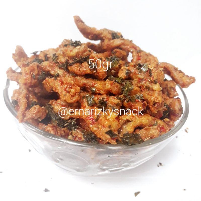 

Lm Usus Ayam Krispy Pedas Daun Jruk [ 50Gr ] Halal