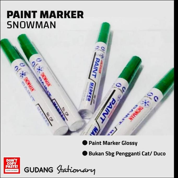 

Spidol Permanent Paint Marker, Warna Hijau New Stok