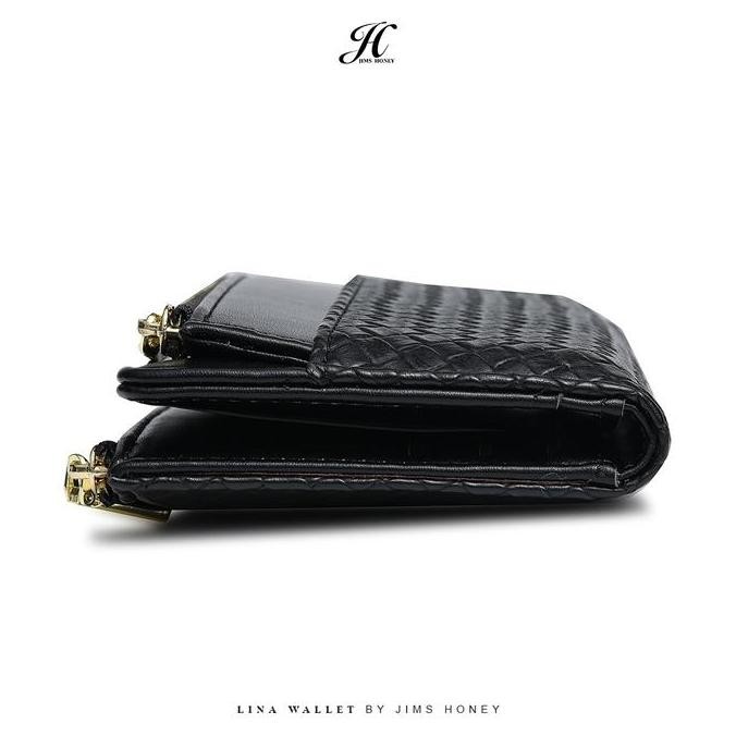 Dompet Minimalis Jims Honey - Lina Wallet - Dompet Panjang Wanita Kartu Kulit Uang Lipat Multikompar