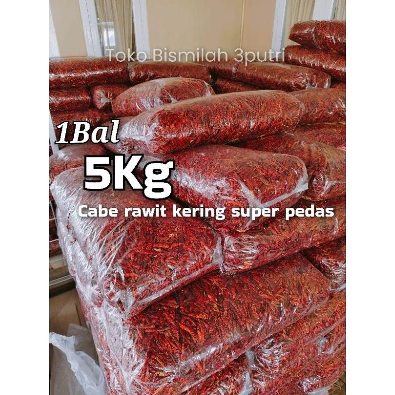 

Luar Biasa 5Kg Cabe Rawit Teja Kering /1Bal Super Pedas Promo Murah
