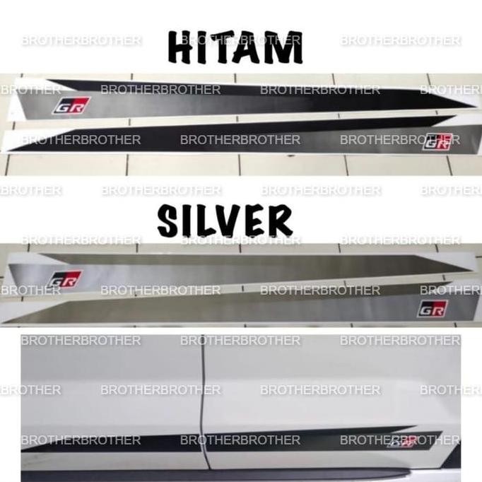 Promo / Terlaris Stiker Body Samping Mobil Avanza Xenia Veloz 2022 2023 GR Hitam Silver Terbaik