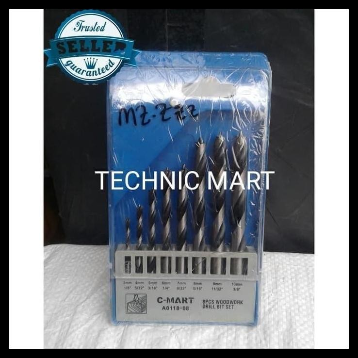 DISKON WOOD DRILL BIT MATA BOR KAYU SET 8 PCS CMART 