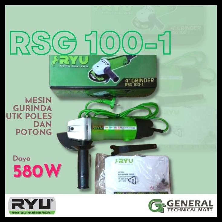 BEST DEAL MESIN GERINDA/ GURINDA TANGAN 4" RYU RSG 100-1 BY TEKIRO / RSG100-1 