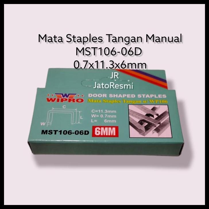

DISKON MATA STAPLES TANGAN MANUAL MST106-06D 0.7X11.3X6MM DOOR SHAPED STAPLES !!!!!!