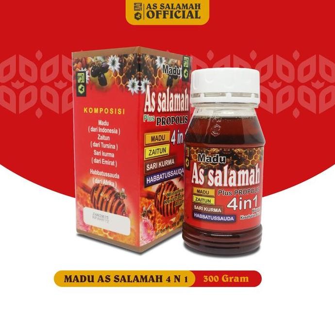 

TERMURAH AS SALAMAH MADU HERBAL 4 IN 1 PLUS PROPOLIS 300GR MADU SEHAT ALAMI