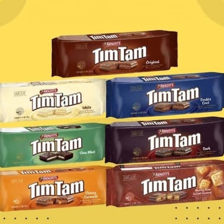 

Arnotts Tim Tam Chewy Caramel Double Coat Dark Choco Timtam Biscuit