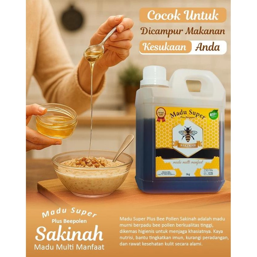 

TERMURAH MADU SAKINAH 1KG - MADU HERBAL MULTIKHASIAT UNTUK KESEHATAN TUBUH