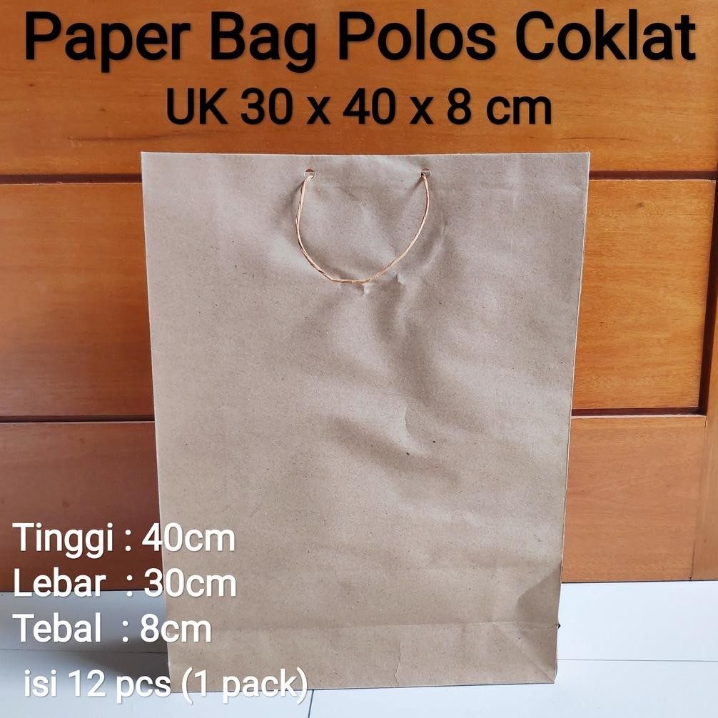 

dfg-88 wes-24 Paperbag Polos Coklat Uk 14x20 - 15x25 - 20x25 - 25x35 - 30x40, Paper Bag Batik / Paper Bag Buku, Paper Bag Folio, Tas Kertas, Tas Souvenir Terlaris Original