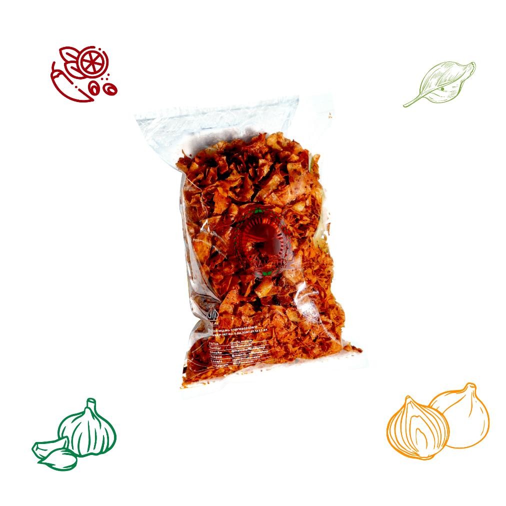 

Maicih Keripik Ciwit Lv 5 (1Kg) Rasa Pede Gurih Manis