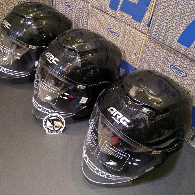 Promo Helm Arc Ritz Original Malaysia Solid Modern Black
