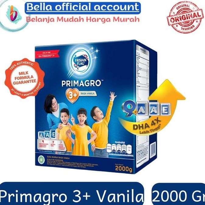 

TERMURAH FRISIAN FLAG PRIMAGRO 3+ VANILA MADU 2KG - SUSU FORMULA ANAK 1-3 TAHUN