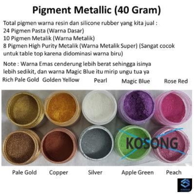 

Metallic Powder 40 Gr - Resin Epoxy Resin Bening Silicone Rubber