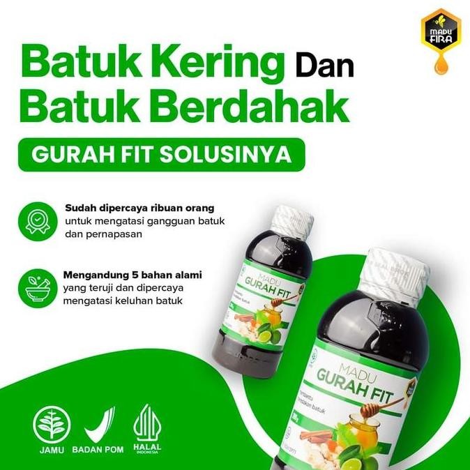 

TERMURAH MADU GURAH FIT ORIGINAL OBAT BATUK PILEK HERBAL PARU-PARU NAFAS LEGA