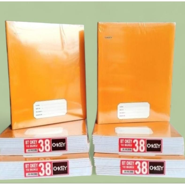 

buku tulis okey 38 lembar 10 buku sampul coklat ukuran kwarto