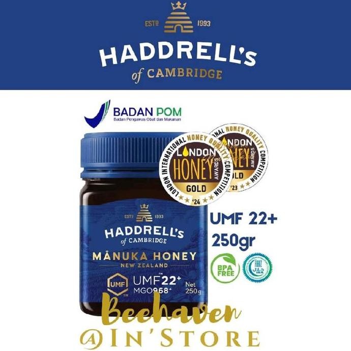 

TERMURAH MADU HADDRELLS MANUKA HONEY UMF 22+ 250GR MGO 1000+ IMPORT ORIGINAL