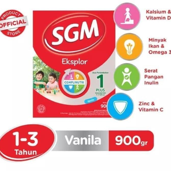 

TERMURAH SUSU SGM EKSPLOR 1 PLUS 900GR RASA VANILA & MADU - SUSU ANAK 1-3 TAHUN
