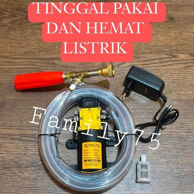 ALAT CUCI MOTOR STEAM AC MOBIL MESIN POMPA DC MINI STIM MOTOR AC PAKET SELANG LENGKAP STEAM ORIGINAL