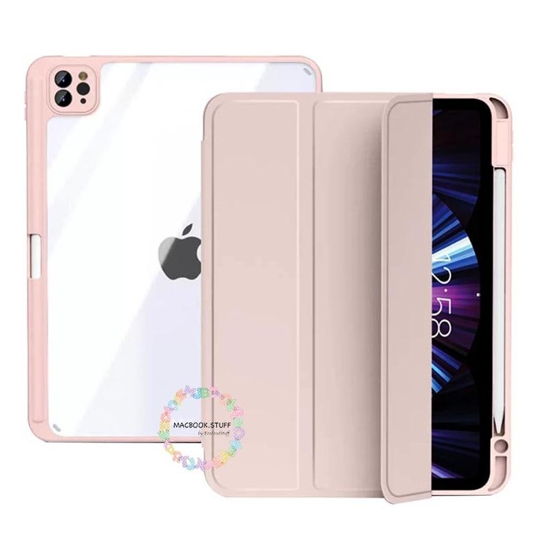 PROMO BULAN Acrylic Case IPAD With Pen Holder for IPAD AIR 3 4 / IPAD GEN 7th 8th 9th / IPAD PRO 11 