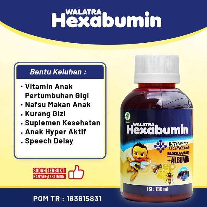 

TERMURAH MADU HERBAL ANAK HEXABUMIN - VITAMIN AUTIS ADHD KURANG GIZI SHOPEE