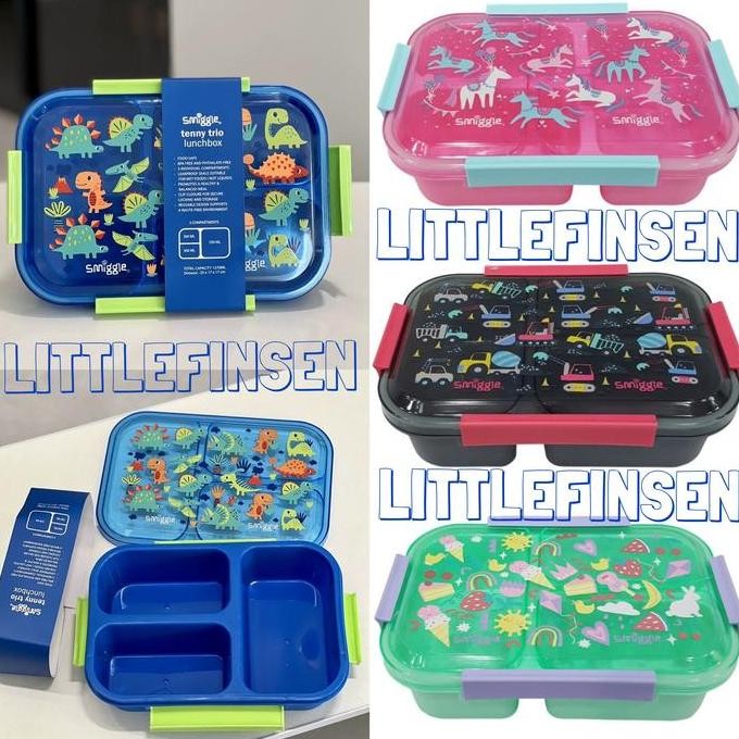 Lunch Box Smiggle Sekat 3 Leakproof/Kotak Makan Sekat Dino Unicorn