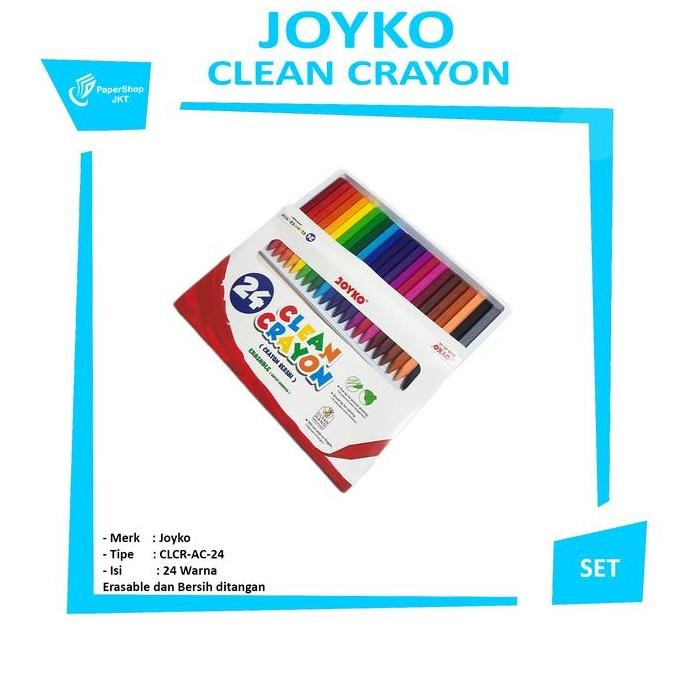 

Sale! JOYKO Crayon CLEAR CLCR-AC-24 - Set Krayon Anak Warna Cerah 24 Warna
