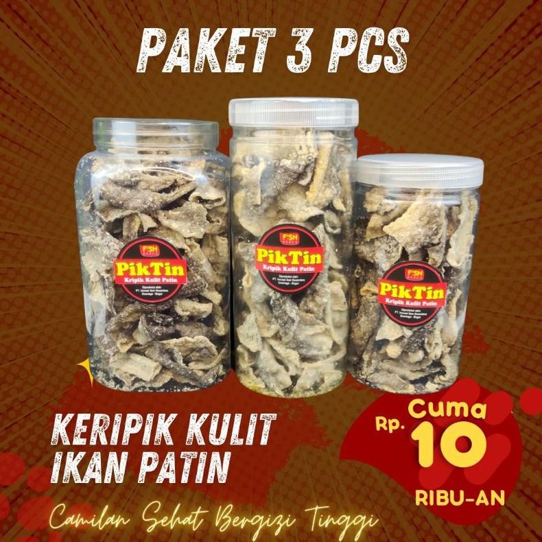

Paket 3 Pcs | Keripik Kulit Ikan Patin