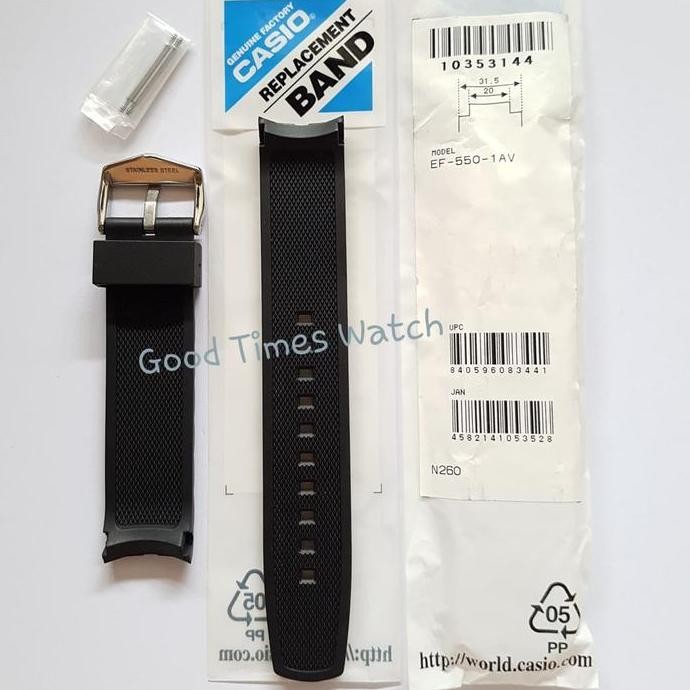 Ori - Strap Tali Jam Edifice Ef-550-1Av Original Watchband Gantian Jam Tangan Casio