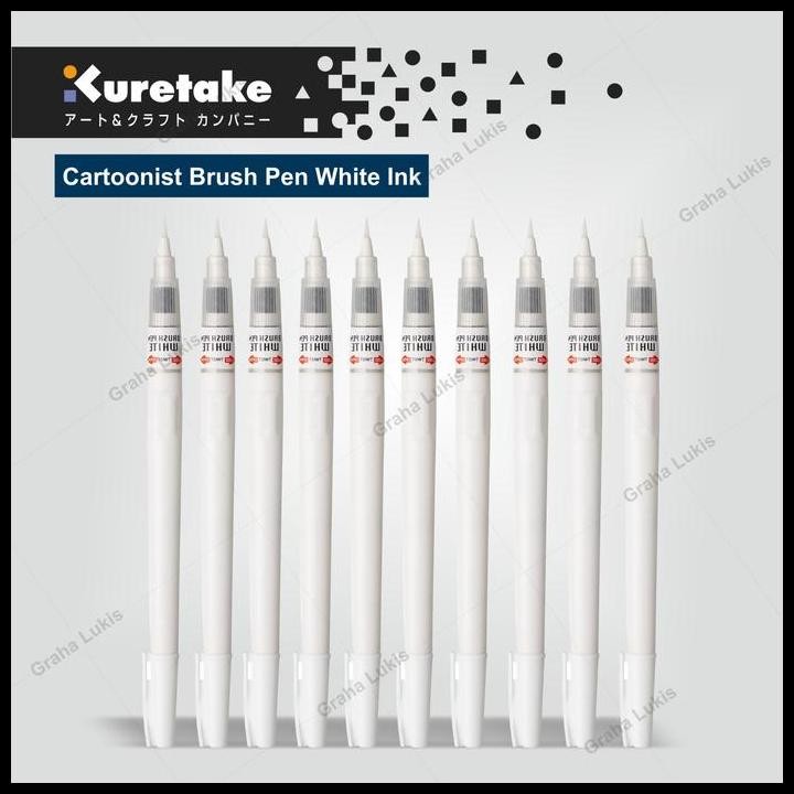 

Terlaris Kuretake Zig Cartoonist Brush Pen - White Ink Best Seller