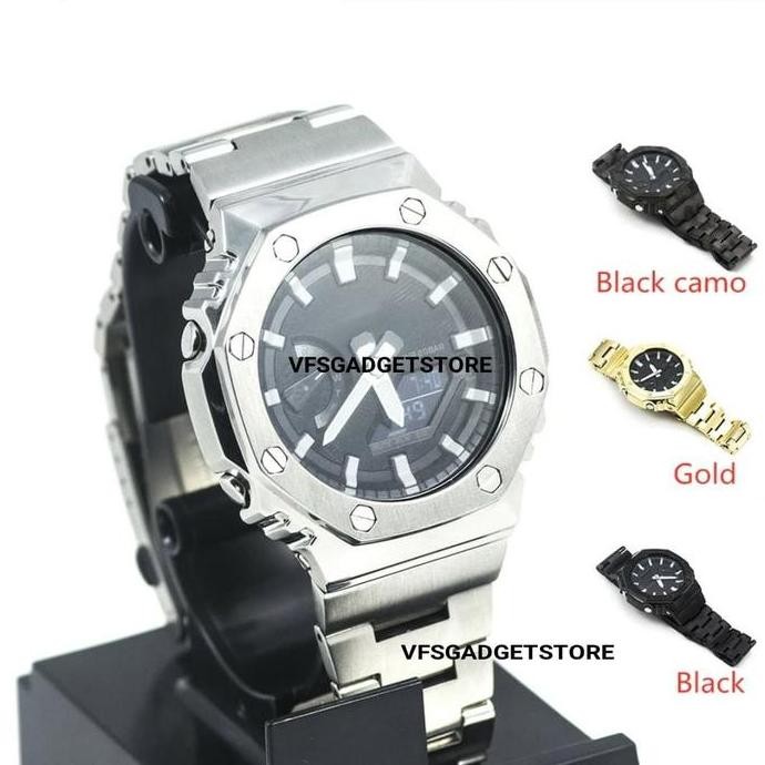 Ori - Bezel Strap Metal G-Shock 2100 Series - Tali Jam Bracelet Modifikasi Gshock