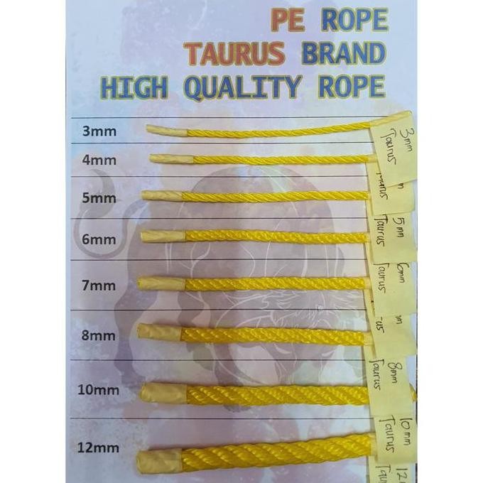 

ready Tali Tambang PE 5mm Kuning / Rol ( Harga Per Rol )