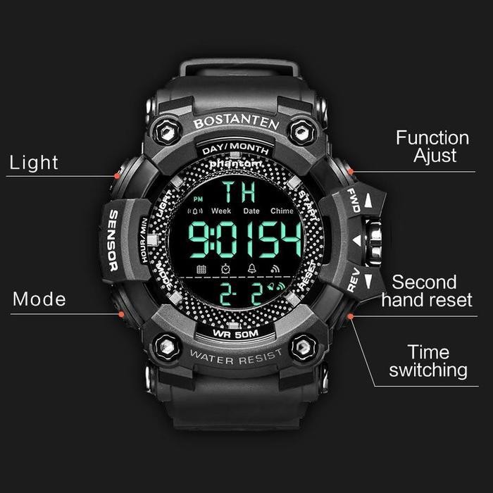 AB Jam Tangan Bostanten Pria Luminous Shockproof