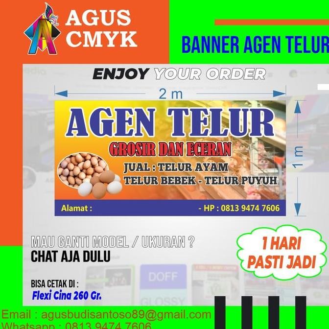 ready SPANDUK / BANNER AGEN TELUR