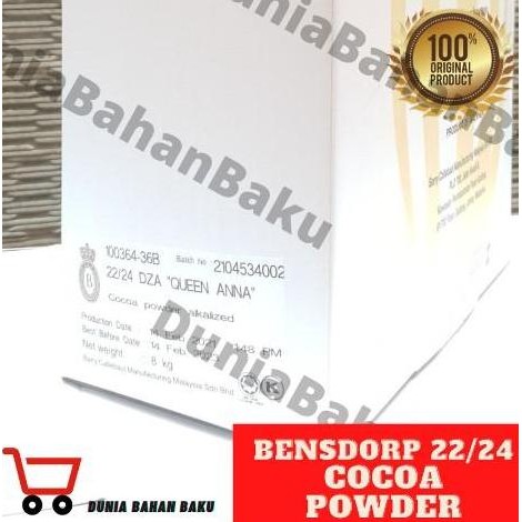 

LM COKLAT BUBUK FAT 22/24 "QUEEN ANNA" BENSDORP 500 g /1 kg | ORI 100%