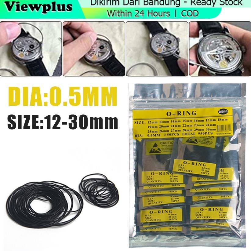 950 Pcs Karet Seal O-Ring jam Tangan Seal O Ring Seal Tutup Jam Tangan Untuk Reparasi Jam Tangan DiM