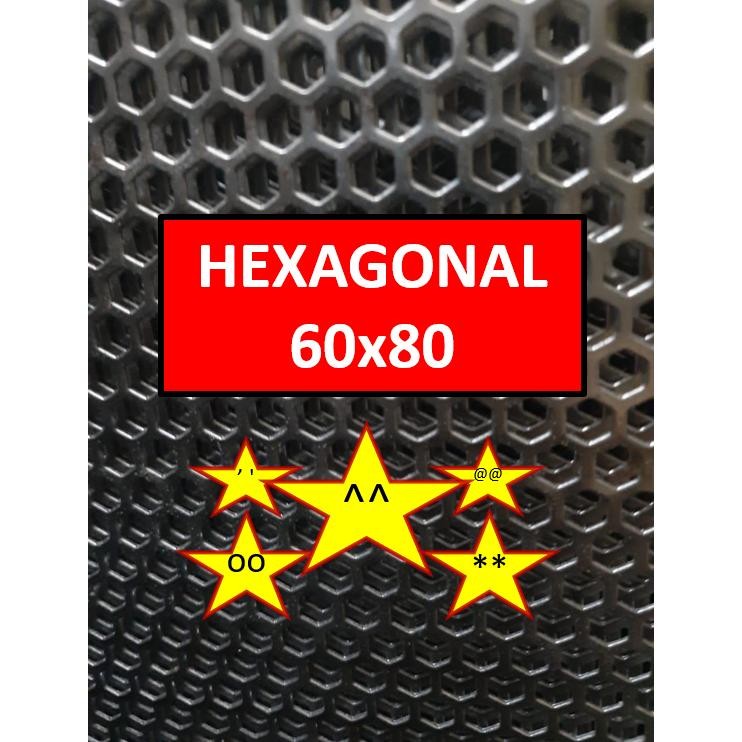 Plat Ram Speaker - 60x80 - Hexagonal - Ram Grill Box Sound - Grill Speaker DiM
