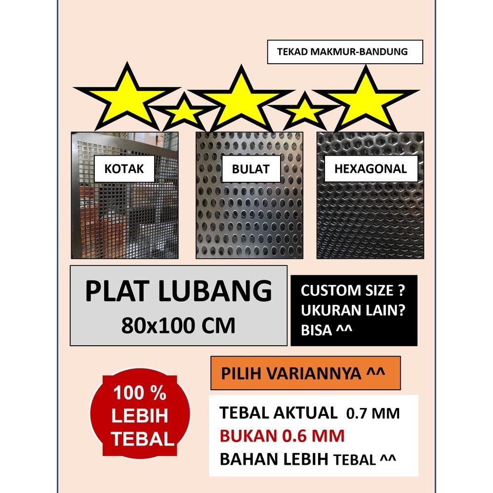 Plat 80x100 - Plat Besi Ram Speaker -  Ram Grill Plat Lubang - Ram Grill Box Sound DiM