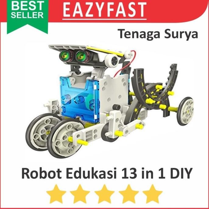 Robot Mobil Edukasi 13 Transforming Rakit DIY Rakitan Lego Solar Cell DiM