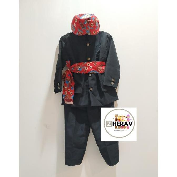 Baju Pakaian Adat Busana Adat Betawi Abang Jakarta Anak Tk Sd All Size
