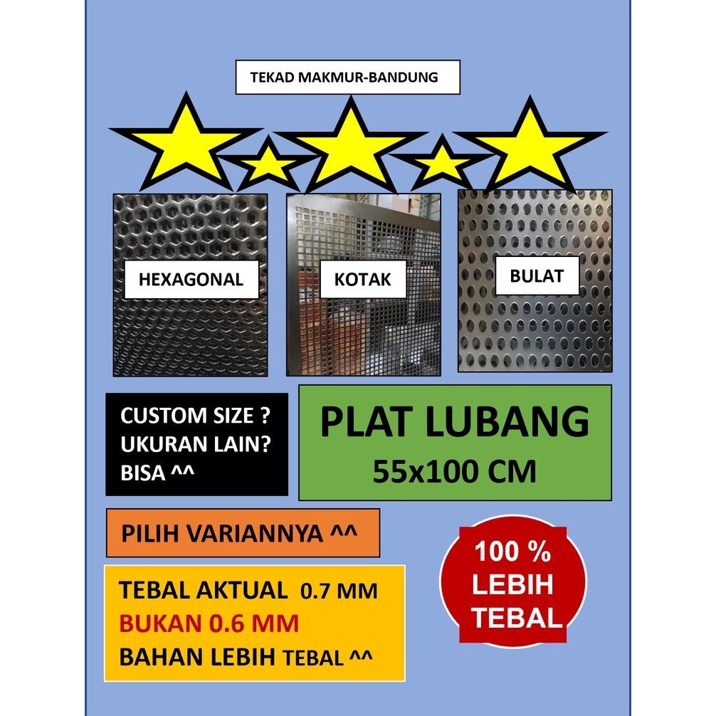 Plat 55x100 - Plat Besi Ram Speaker -  Ram Grill Plat Lubang - Ram Grill Box Sound DiM