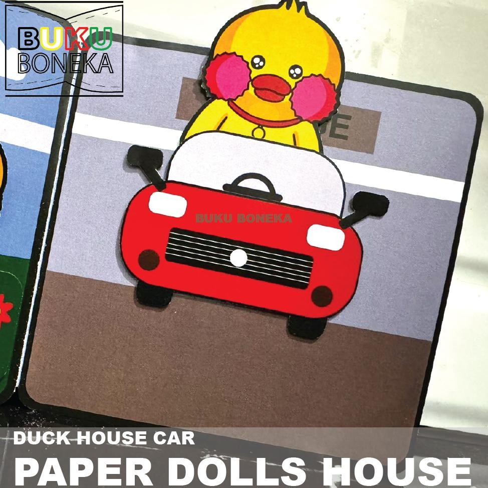 Buku Boneka Duck House Car Paper Dolls mainan kertas edukatif anak quiet book boneka kertas viral Di