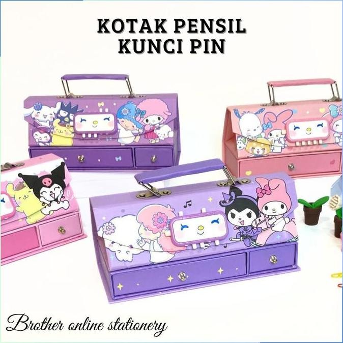

BOS Kotak Pensil Karton+Kode Kunci/Tempat Pensil/Pencil Case Code/Pin Stationery Besi/Kotak Pensil Canggih/Kotak Pensil Aesthetic