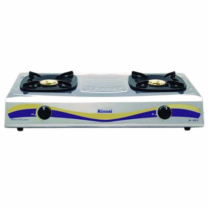 Rinnai Kompor Gas Stainless 2 Tungku Ri-522E Silver