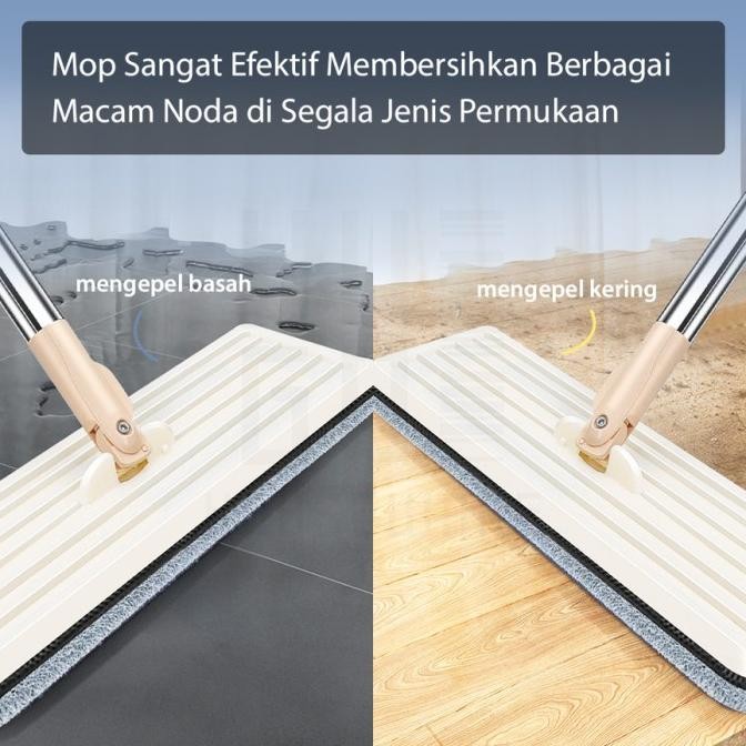 Sale Alat Pel Flat Mop Cocok Untuk Lantai Granit Dan Marmer - Magic Mop Kain Microfiber Fth-