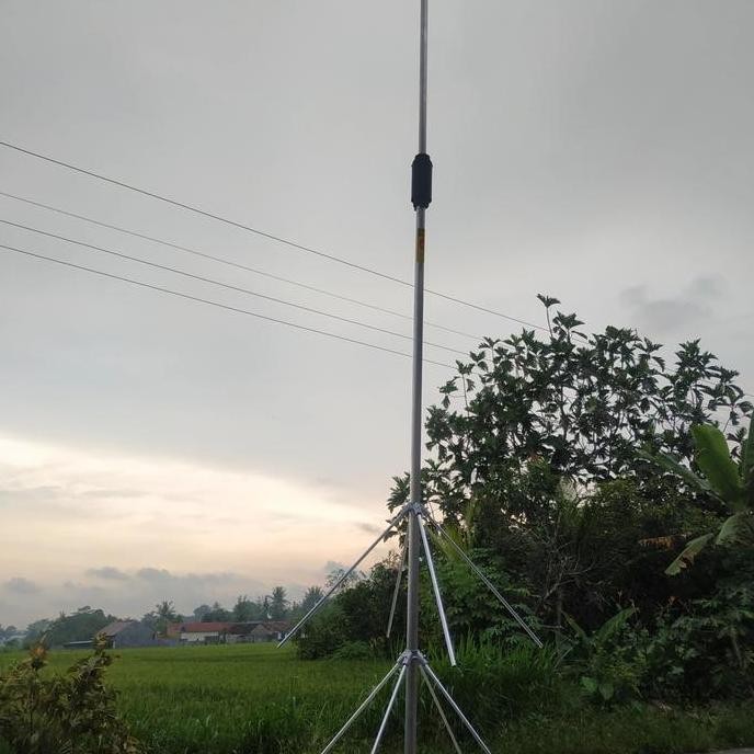 Antena Telex V2R Hygain Lokal. Loading Besar, Kawat Lapis Perak
